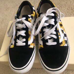 Vans Off The Wall Sunflower Shoes Size 6.5